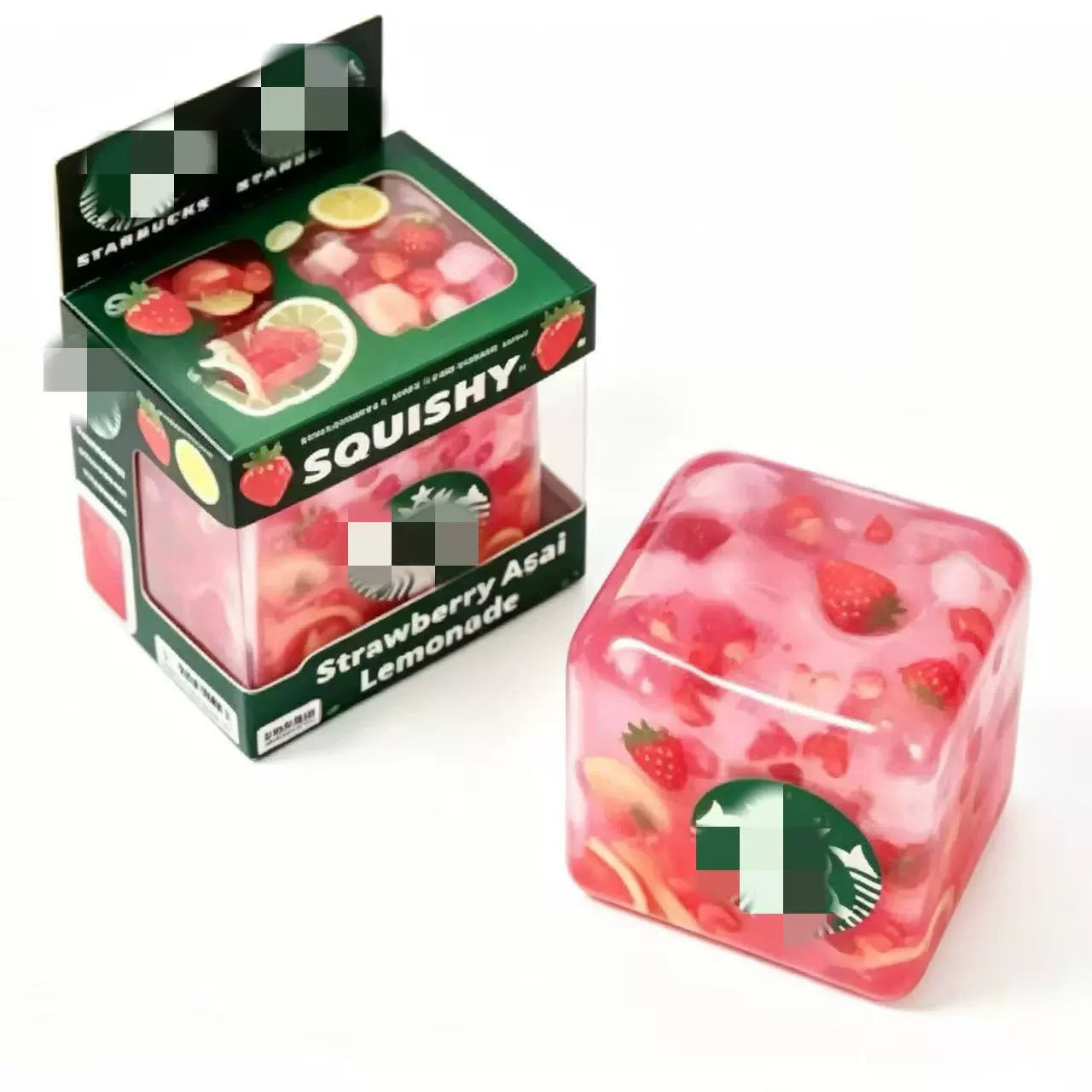 Strawberry Acai Lemonade Squishy Cube